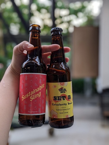 ‘Circularity Beer’ and ‘Sustainable Sling’ made from waste such as fruit peels and off-cuts of bread