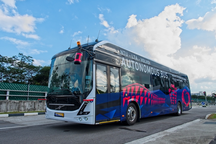 Autonomous electric bus by NTU and Volvo