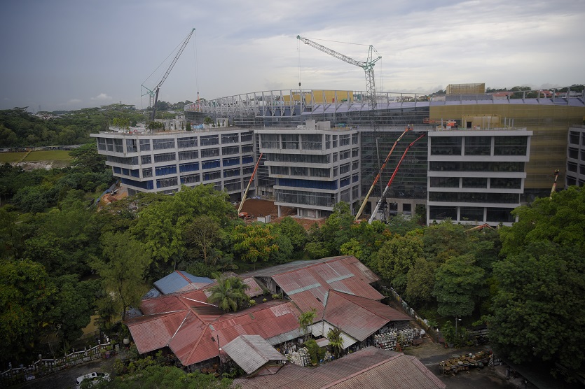 An aerial view of the Surbana Jurong Campus in CleanTech Park on Oct 6, 2022
