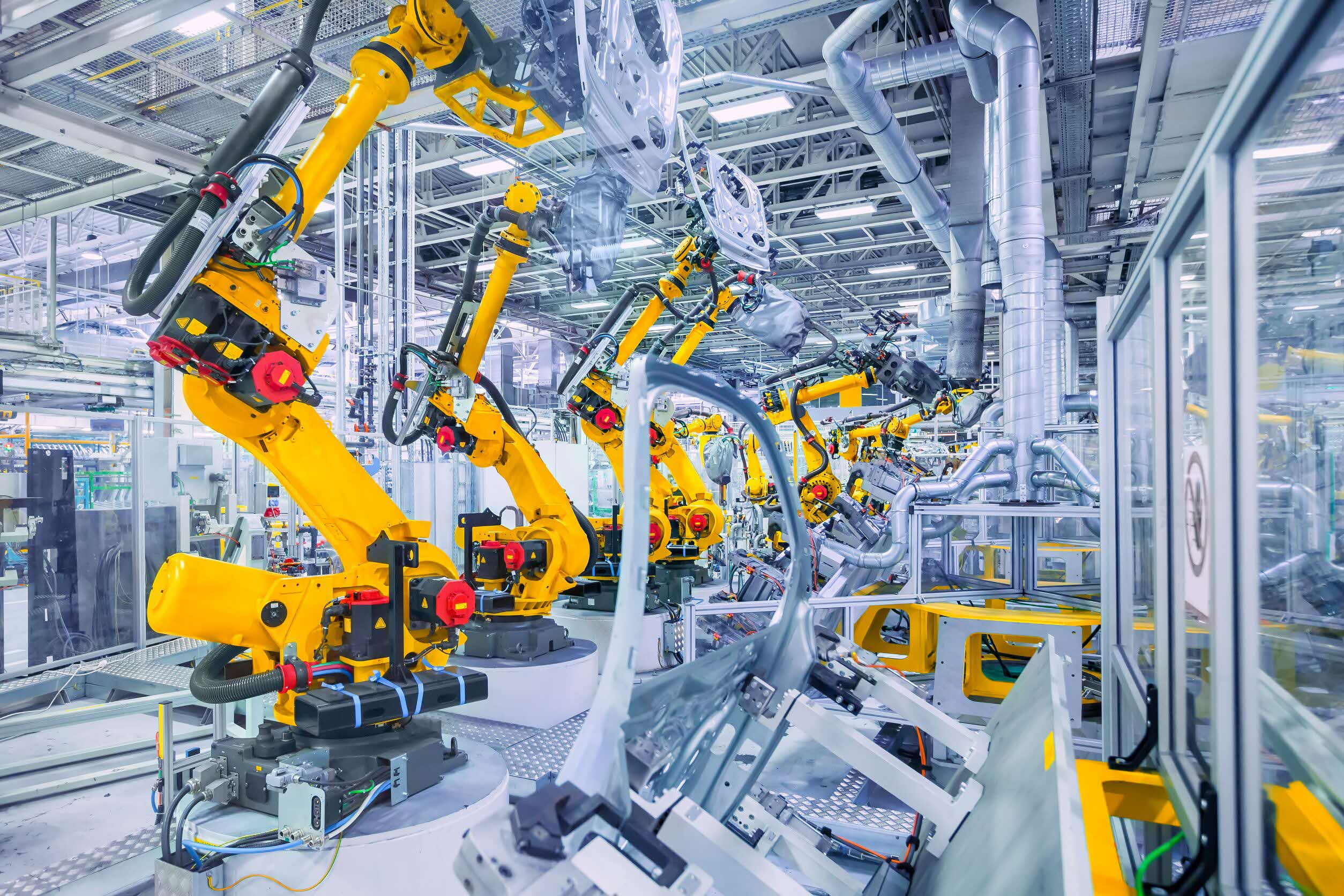 Robotics in a factory 