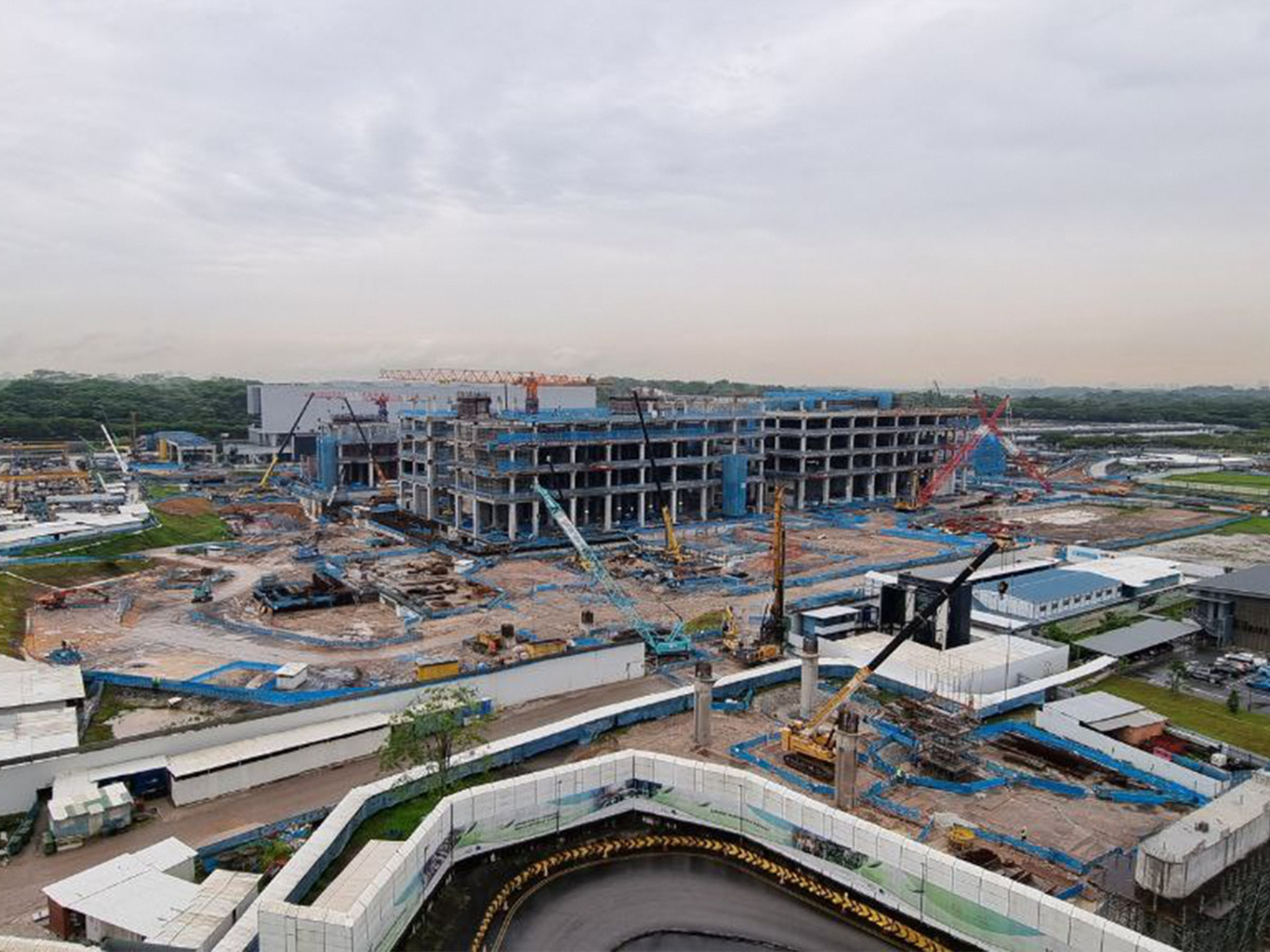The Jurong Innovation District’s construction site. 