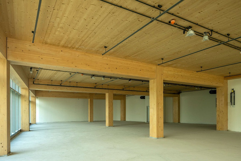 Punggol Digital District boasts an eight-storey building constructed from Mass Engineered Timber.