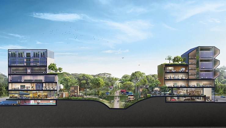 Artist’s impression of Agri-Food Innovation Park which will be home to high-tech urban farming in Singapore