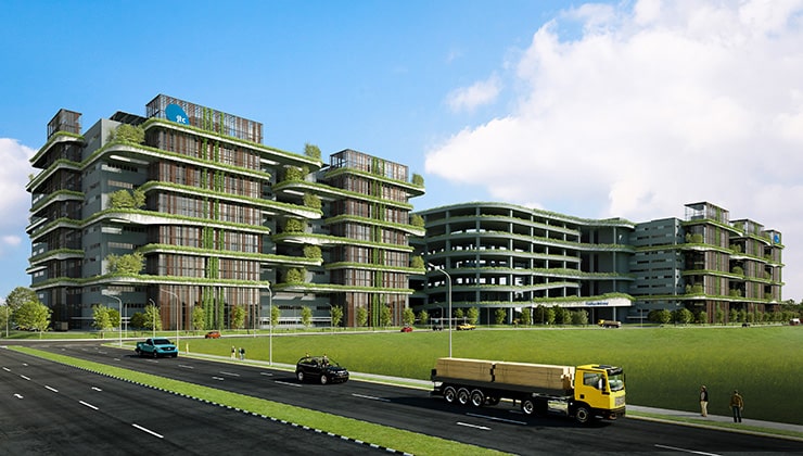 Artist’s impression of TimMac @ Kranji, located in the upcoming Sungei Kadut Eco-District (SKED)